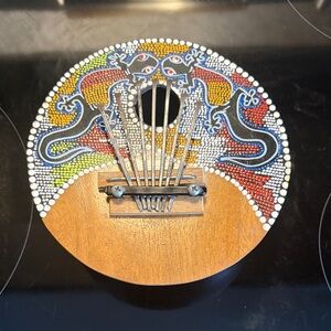Handcrafted Kalimba with Colorful Lizard Design